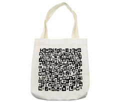 Funky Irregular Letters Tote Bag