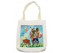 Vintage Car Circus Tote Bag