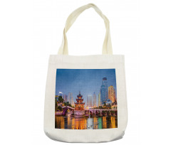 China Cityscape at Dusk Time Tote Bag