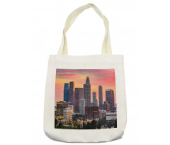 Los Angeles Skyline Orange Sky Tote Bag