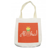 Hawaiian Theme with Pineapple Tote Bag