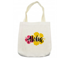 Brush Stroke Effect Hibiscus Tote Bag