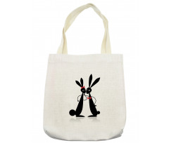 Couple Rabbits Bow Tie Tote Bag