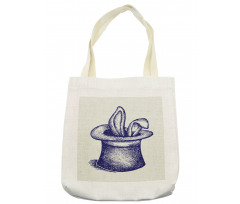 Sketchy Art Rabbit in a Hat Tote Bag