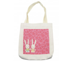 Couple Bunnies in Romance Tote Bag