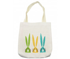 Colorful Half Face Rabbit Tote Bag