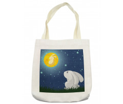 Thinking Staring at the Moon Tote Bag