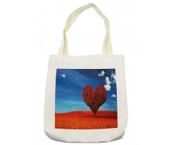 Heart Shaped Tree Scene Tote Bag