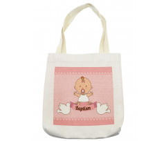Baby with a Message Cartoon Tote Bag