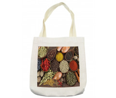 Top View of Herbs Flavors Tote Bag