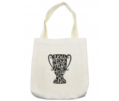 Romance Text on Trophy Tote Bag