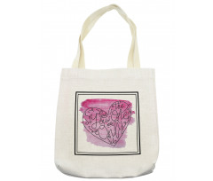 Romantic Words Heart Tote Bag