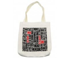 Modern Written Words Doing Tote Bag