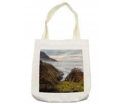 Ocean Coast Hazy Landscape Tote Bag