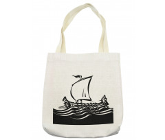 Greek Ship on Sea Tote Bag