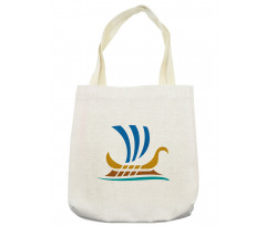 Colorful Greek Ship Sign Tote Bag