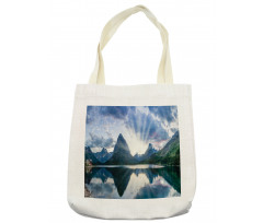 Swiftcurrent Lake Panorama Tote Bag