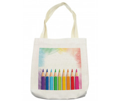 Realistic Colorful Pencils Tote Bag