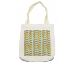 Retro School Bus Pattern Tote Bag