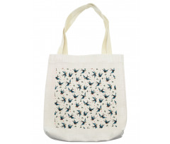 Flying Bird Heart Branch Tote Bag