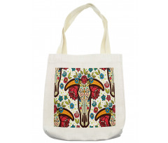 Mexican Folk Animal Skull Tote Bag