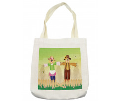 Cartoon in Garden Tote Bag