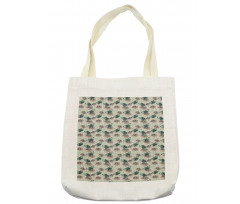 Vintage Flower Butterfly Tote Bag