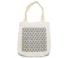 Flowers on Polygonal Art Tote Bag