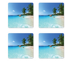 Anse Lazio Beach Surf Coaster Set Of Four