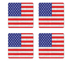 American Freedom Theme Coaster Set Of Four