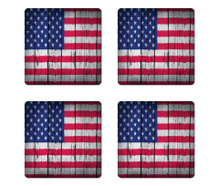 July Fourth Freedom Day Coaster Set Of Four