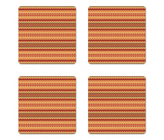 Aztec Folk Ornament Coaster Set Of Four