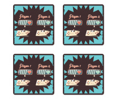 Multiple Players Console Coaster Set Of Four