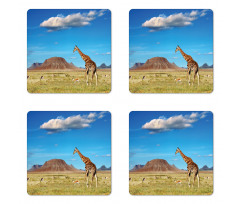 Savanna Giraffes Coaster Set Of Four