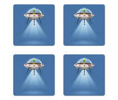 Spaceship Extraterrestrial Coaster Set Of Four