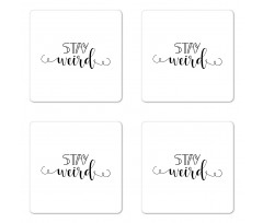 Empowering Calligraphy Coaster Set Of Four