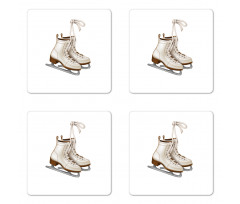 Ice Rink Footwear Coaster Set Of Four