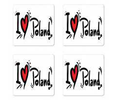 Proud Polish Bold Texting Coaster Set Of Four