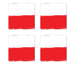 Grunge Flag Illustration Coaster Set Of Four