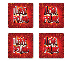 Pop Art Inspired Dramatic Coaster Set Of Four