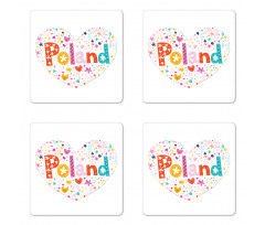 Heart Shaped Doodle Coaster Set Of Four