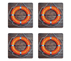 Wall Lifesaver Safety Coaster Set Of Four