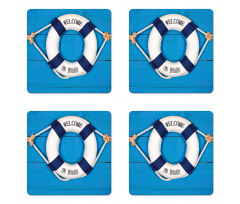 Welcome on Board Sign Coaster Set Of Four