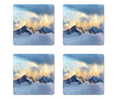 Snowy and Cloudy Peak Coaster Set Of Four