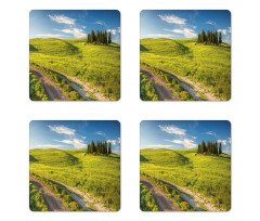 Tuscany Wildflowers View Coaster Set Of Four