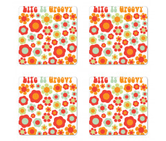 Colored Art Dated Style Coaster Set Of Four