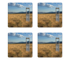 Field with Mountains Coaster Set Of Four