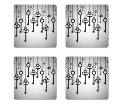 Shadow of Old Keys Coaster Set Of Four