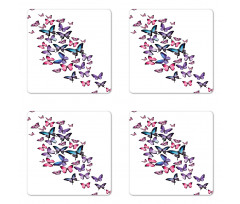 Wings Feminine Coaster Set Of Four