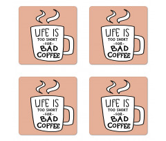 Coffee Lover Mug Concept Coaster Set Of Four